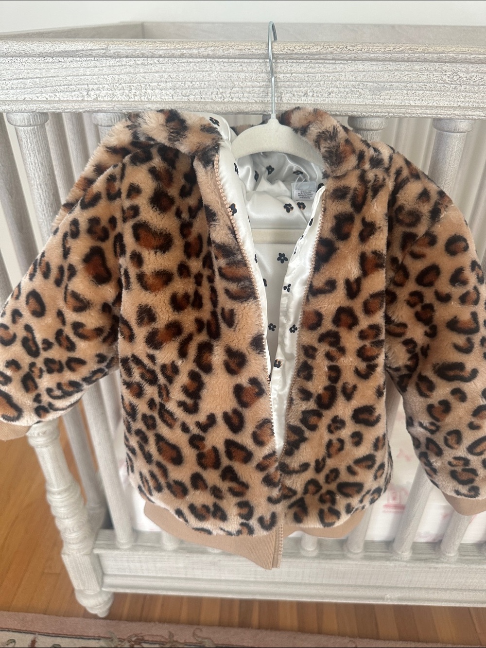 Little Me Leopard Faux-Fur Hoodie Jacket - Brown & Black